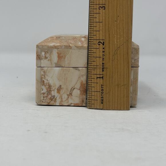Renoir Designs Tessellated Stone Box Rectangular Marble Jewelry Trinket RARE - Picture 8 of 8